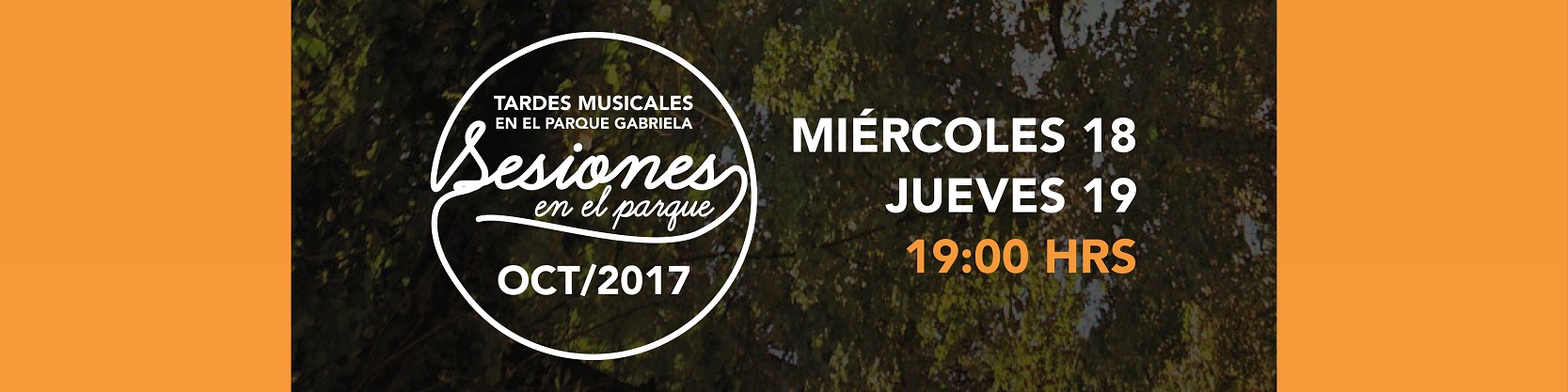 “Sesiones en el Parque”: música en vivo en el Parque Gabriela. 