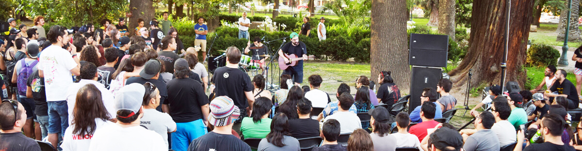 Exitoso concierto sorpresa de Weichafe en el Parque Gabriela. 