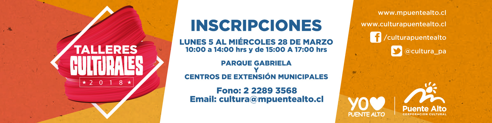 Nuevo periodo de inscripción a talleres e inicio de clases.