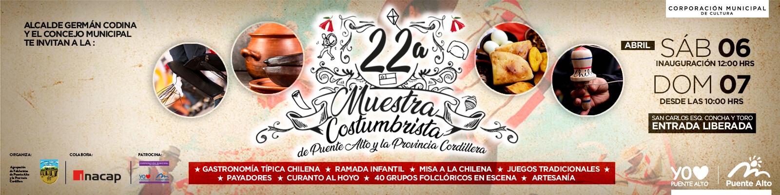 Todos invitados a la 22º Muestra Costumbrista de Puente Alto. 