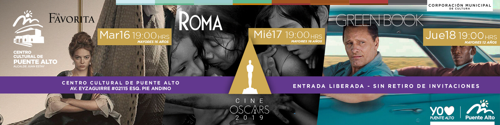 No te pierdas nuestro Ciclo de Cine Oscar 2019.