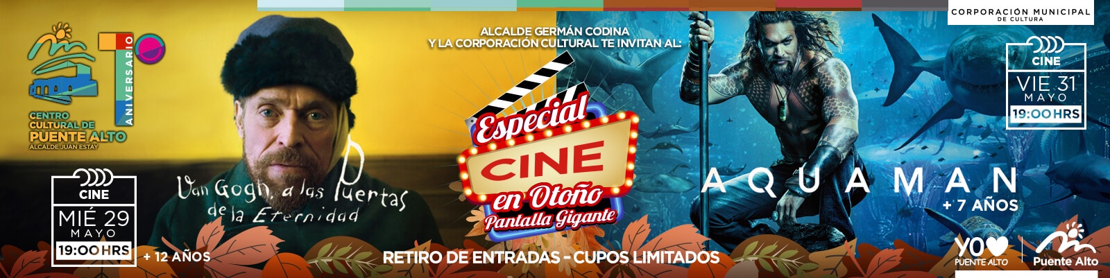 Disfruta el Otoño con dos entretenidas películas en pantalla gigante.