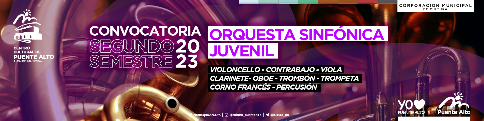 CONVOCATORIA 2º SEMESTRE ORQUESTA SINFÓNICA JUVENIL DE PUENTE ALTO