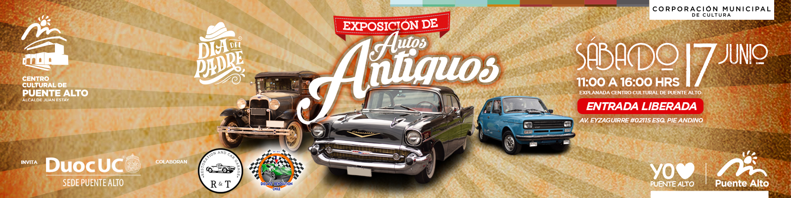 PUENTE ALTO CELEBRA EL DÍA DEL PADRE CON EXPOSICIÓN DE AUTOS ANTIGUOS