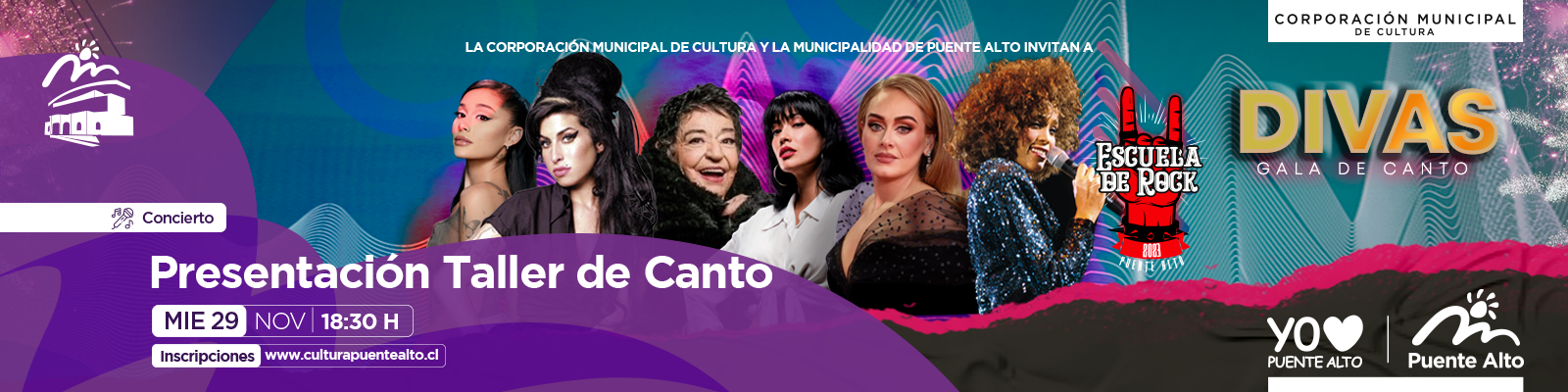 GALA DE CANTO “DIVAS”: HOMENAJE A GRANDES FIGURAS DE LA MÚSICA POR ALUMNAS Y ALUMNOS DE TALLERES